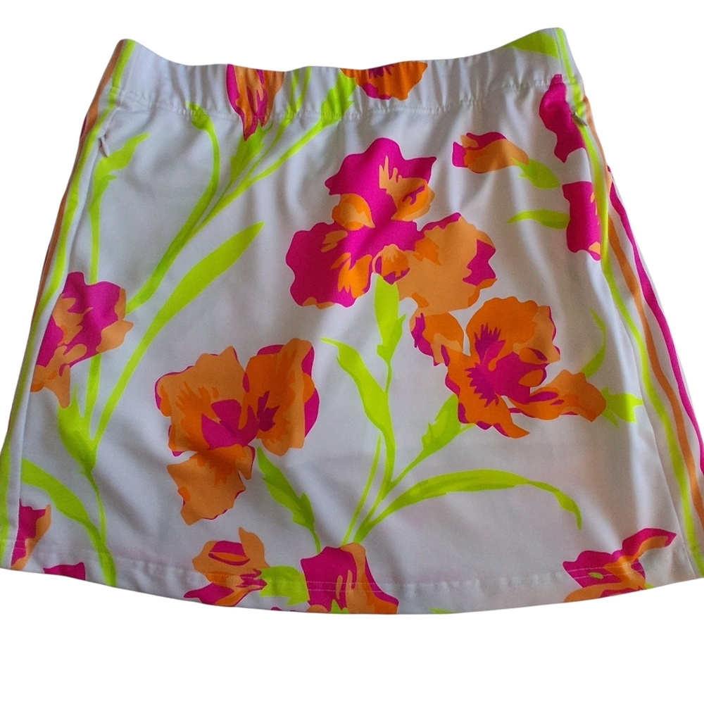 Gretchen Scott Active Multicolor Floral Stretch Pull-on Skort Women's Med Resort - Picture 2 of 11